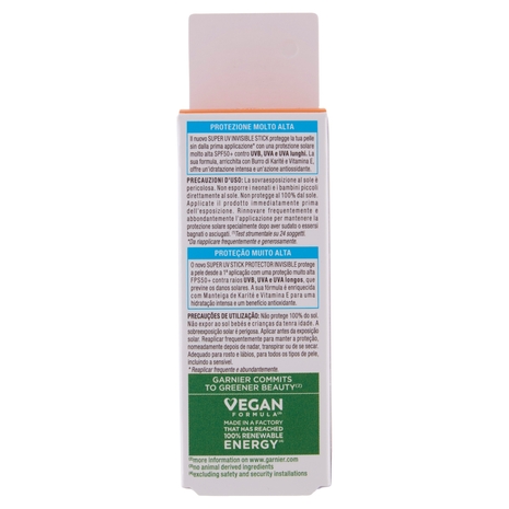 Garnier Ambre Solaire Super UV Stick SPF 50? Burro di Karitè 9 ml
